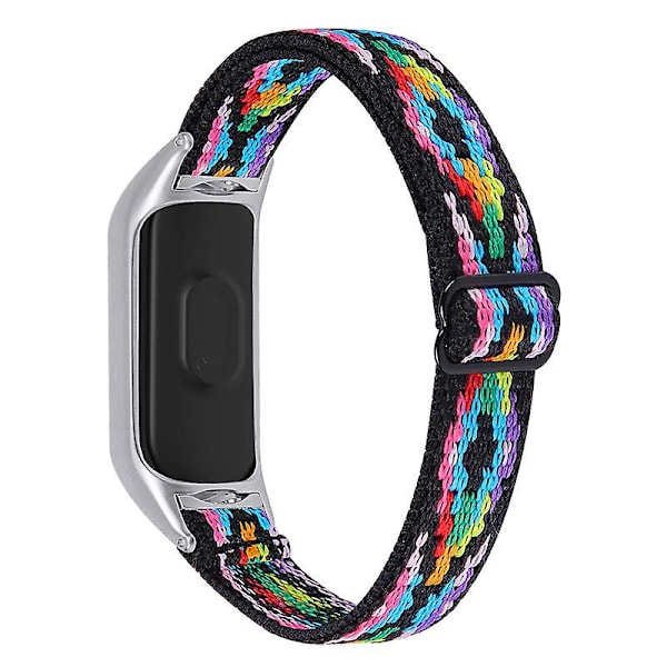 Til Xiaomi Mi Band 3/4 Nylon Flettet Urrem Udskiftning Justerbar Elastisk Armbånd Style 14