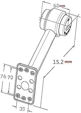 Sæt med 2 sidemarkeringslygter 12 V LED 15 cm til lastbil trailer