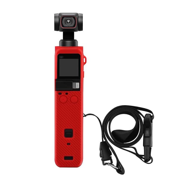 Kroppsskydd Silikonfodral med handrem för OSMO Pocket 2 Red