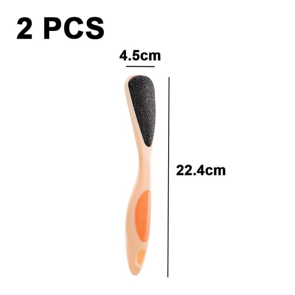 2 Pakker Dobbeltsidig Fotpimpstein For Føtter, Fot Skrubber Med Finkornet Frostet Stein 2pcs orange