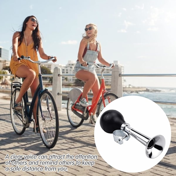 Cykeltuta, Retro Metalltuta med Justerbar Klämma, Klassisk Cykeltuta för Fordon, Cyklar, Vagnar