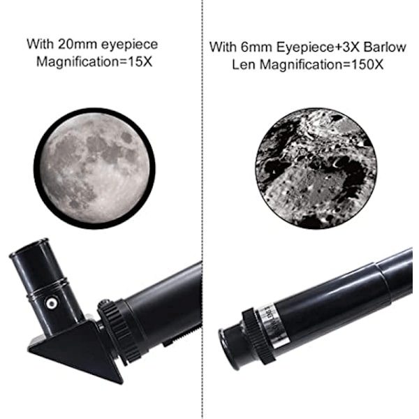 ToyerBee Teleskop för Vuxna & Barn, 70mm Apertur Astronomiskt Refraktor Teleskop för Astronomi Nybörjare