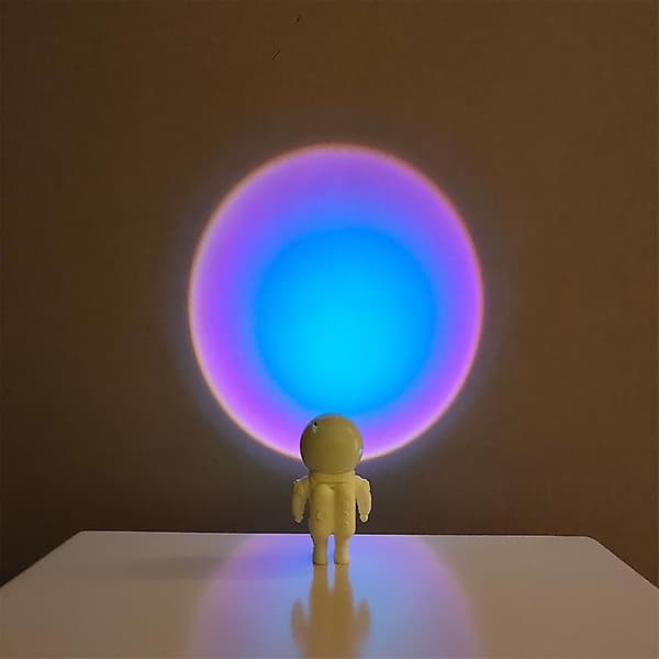 Robot Solnedgång Ljus Projektion Ljus Atmosfär Ljus