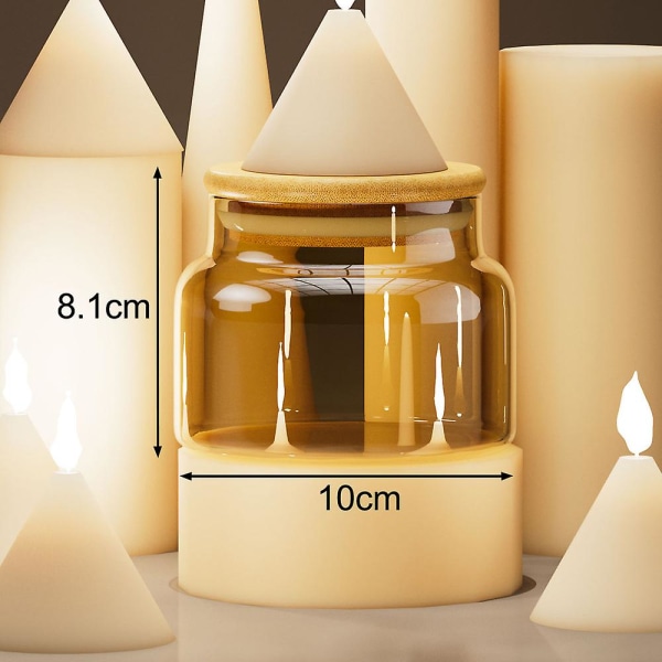 2-pack glasburk, skafferiburk med lock och tätningsring, matförvaringsbehållare för hem, kök och skafferi Style 2