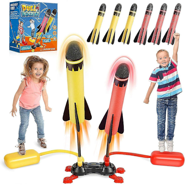 Leksaker för pojkar 3-10 år, Raketuppskjutningsleksak för barn, presenter till pojkar och flickor 3-12 år, utomhusleksaker, pojkleksaker, ålder 3 4 5 6, trädgårdsleksaker, trampleksak R