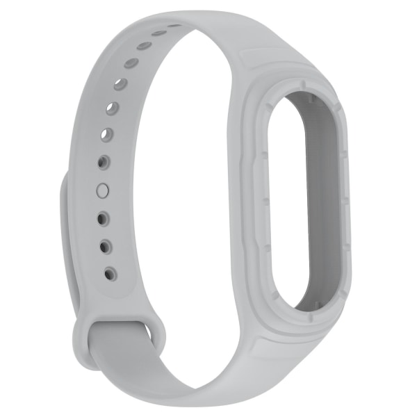 Ersättningsilikonrem för Xiaomi Smart Band 8, integrerat armband med fodral Grey