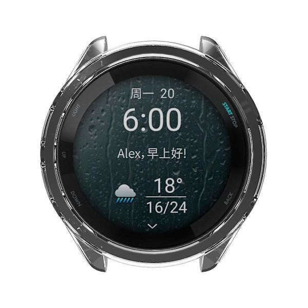 Anti-drop klockfodral i transparent TPU för Garmin Forerunner 265S Blue