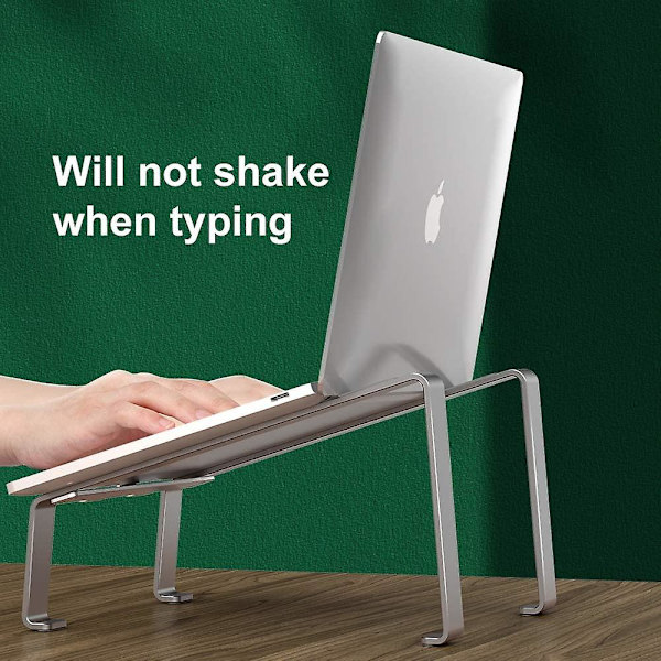 Laptopstativ för Acsergery-skrivbord, stativ, aluminium laptopstativ, 4 stödbaser, fast present