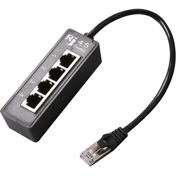 RJ45 Ethernet -jakokaapeli, RJ45 1 uros - 4 x naaras LAN Ethernet -jakoadapteri/sovitettu verkkokaapeli Super Cat5, Cat5e, Cat6, Cat7 LAN Ethernet