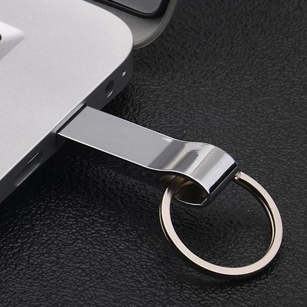 Flash-enhet USB-minnen 2.0 för dator/laptop, extern datalagringsenhet, minneskort, lagring för lagring av foto/video/musik/fil silver grey 64GB
