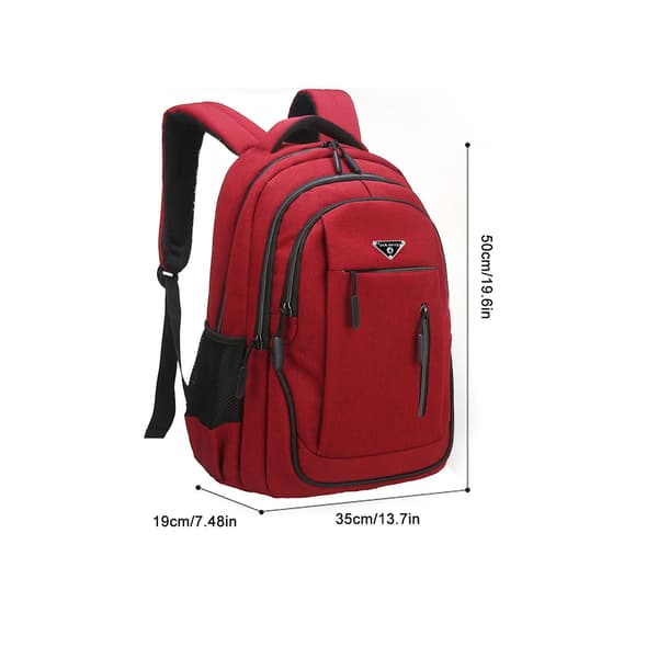 Ny ankomst Stor kapacitet Ryggsäck Herr Laptop Ryggsäckar Oxford Svart Solid High School Student Väskor Red
