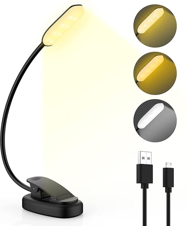 Uppladdningsbar boklampa, läslampor