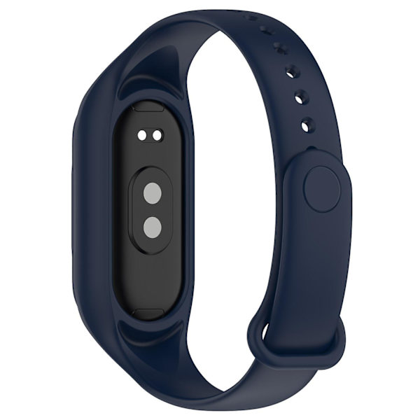Xiaomi Smart Band 8 -rannekkeen korvaava silikoninen kellon ranneke, jossa integroitu ranneke ja suojakotelo Midnight Blue