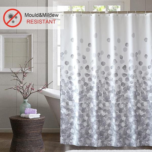 Dusjforheng Muggsikkert Resistent Baderomsforheng Vaskbart Vanntett 150x180cm Gray