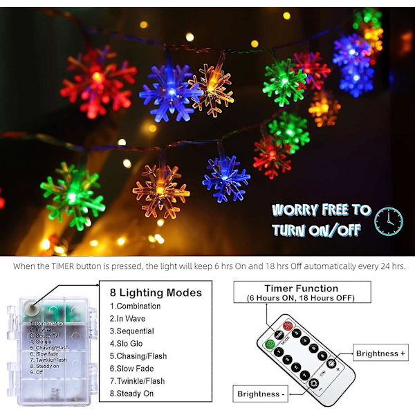 Halloween-valot, 4,8 m 30 LED vedenpitävät 3D kurpitsa-lepakko-kummitus paristokäyttöiset valosarjat ajastimella - 8 valaistustilaa söpö keijuvalo ikkunaan Snowflake Multi