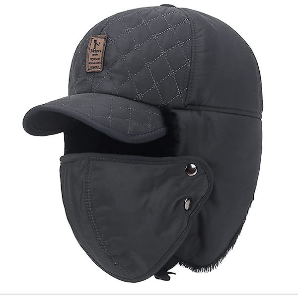 Unisex Vinterhue Tyk Fluffy Foring Bomberhue Med Acsergery Øreklapper & Mundbeskyttelse 3 I 1 Varm Gave