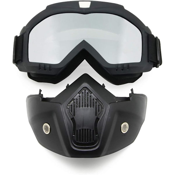 EnzoDate Motorcykel Dirt Bike ATV Goggle Maske Aftagelig Stil Beskyttende Polstring Hjelm Solbriller Landevejscykel UV Motorcykelbriller