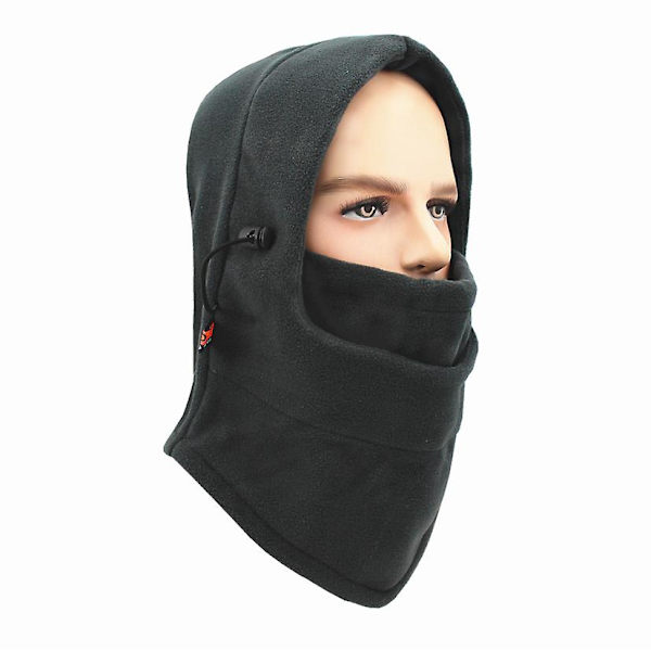 Talven lämmin kasvohattu Balaclava Unisex-hattu Ulkoiluun Pyöräilyyn Moottoripyöräilyyn Tuulenpitävä hattu Gray