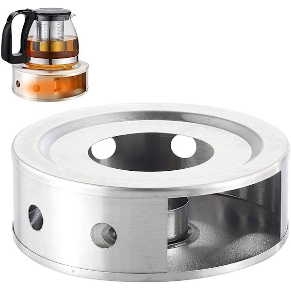 Teewärmer Kaffee Stövchen aus Edelstahl mit Teelichthalter Tee-Basis, Typ2 Typ2