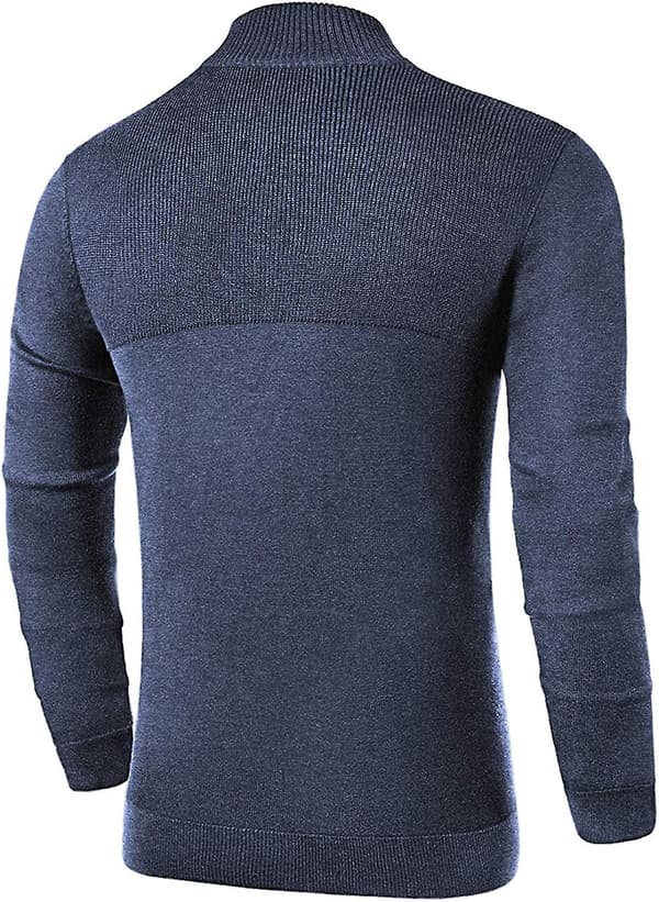Herre Jumpere 1/4 Lynlås Polo Hals Slim Fit Langærmet Golf Sweater Og Pullover Sweaters