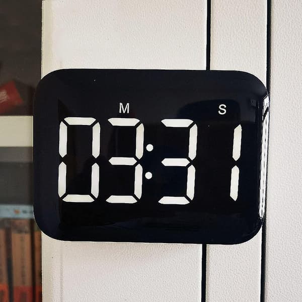Digital enkelhändelsetimer, magnetisk kökstimer för matlagning, batteridriven digital timer med stor display