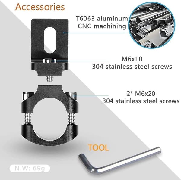 Universal Motorsykkel 22mm 7/8\" Styrefeste for Lykt