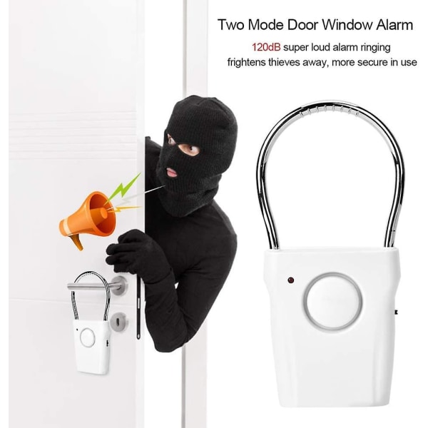 Dörrhandtagslarm, dörr- och fönsterlarm Touchsensor Larm Dörr- och fönstersensor, 120db Touch Sensor Stöldskydd