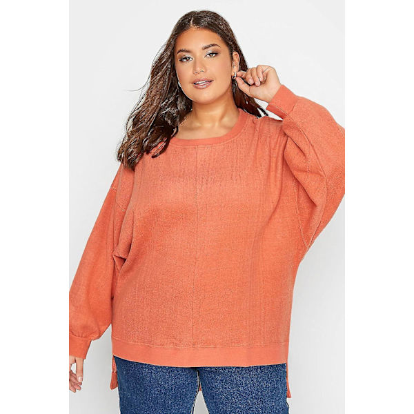 Mocha brun fleece sweatshirt för kvinnor plus size curve