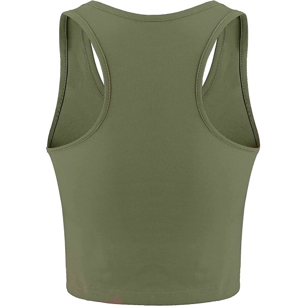 4 delar Basic Workout Crop Tank Tops Ärmlöst Racerback Sport Tank Top Style 4 L