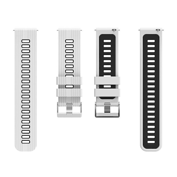 20mm Silikon Sportsreim For Galaxy Watch4/5/6 40mm 44mm/Watch6 Classic 43mm 47mm/Watch 5 Pro 45mm White Black