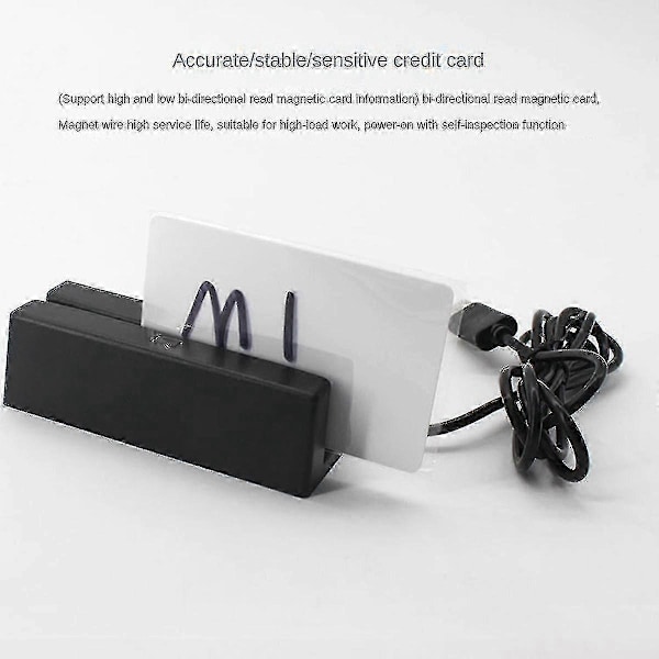 MSR90 USB Magnetisk Stripe Kortläsare Kortläsare Stripe 3 Spår Mini Swiper för USB PC