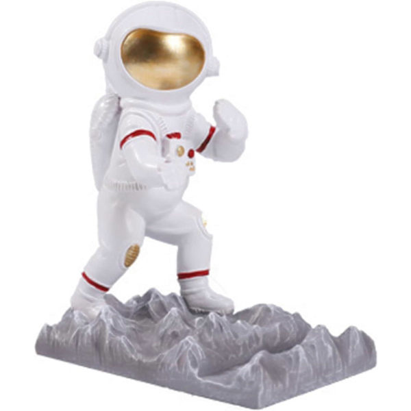 Astronaut Figur Telefonholder Universal Sød Astronaut Telefonholder til Mobiltelefoner Tablets Skrivebord Håndværk Gaver til Værelsesindretning