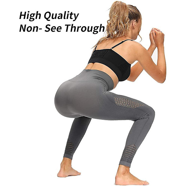 Yoga Leggings Dam Sporttights Sportbyxor Sport Leggins Långa Hög Midja Style 1