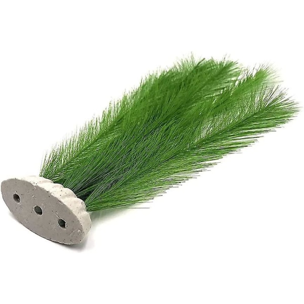 Akvariedekorationer Akvarium Kunstige Grønne Vandplanter Lavet af Silkestoffer Plastik, Sikker for Alle Fisk & Kæledyr (stor)