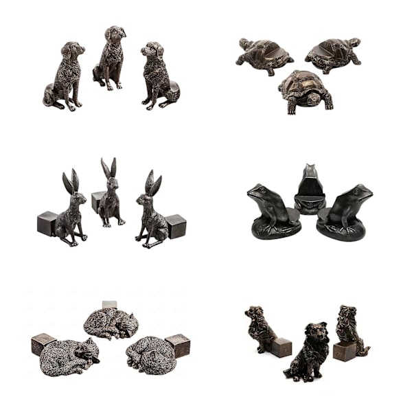 Kreativitet animerad polyharts grodformad krukfötter/krukhållare set om 3 turtle