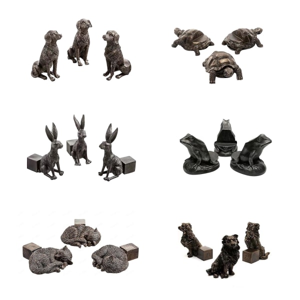 Kreativitet Animerade Poly Resin Grodformade Krukfötter/Planter Risers Set Om 3 rabbit