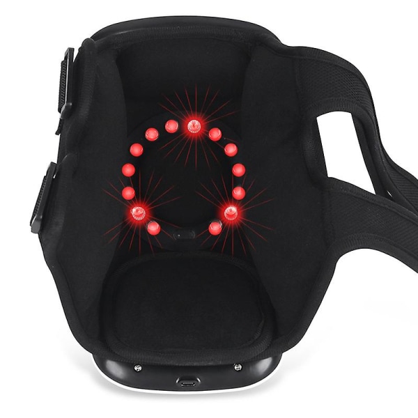 Knæmassager med varme og æltning til smertelindring Infrarød vibration Fysioterapi af knæ til kramper og led LED-display