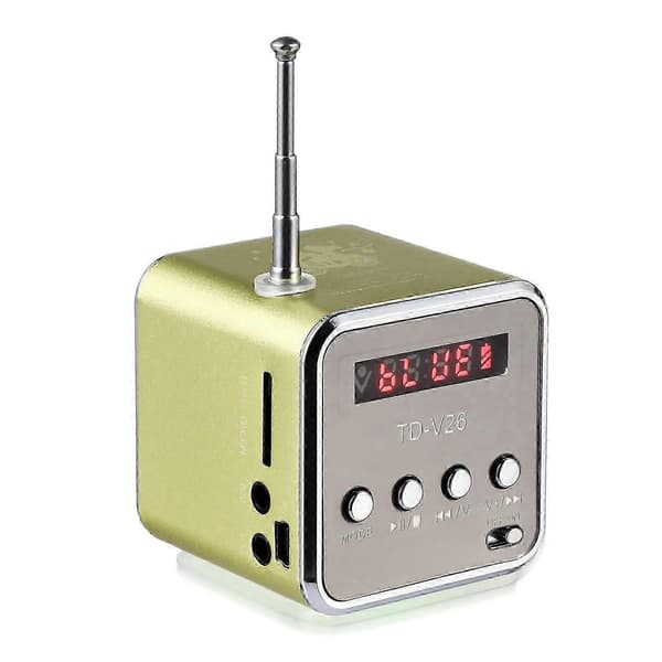 Mini Digital Bärbar Musikspelare Micro Usb Disk Högtalare Grön Kompakt 1Set