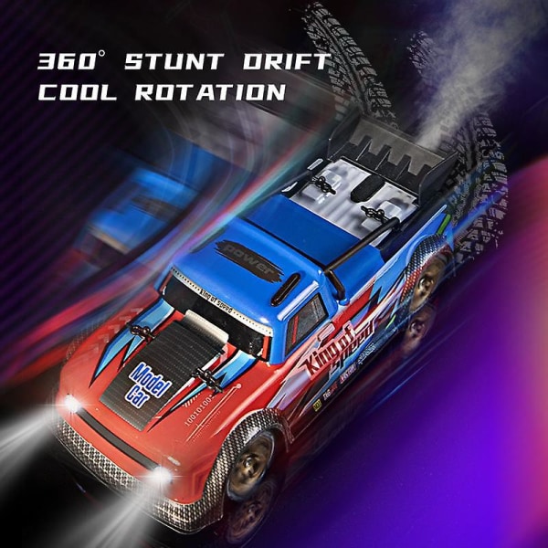 1/16 2,4 GHz Pickup Truck Drift Stunt Bil Leksaker med Spray Funktion Modifierad Racing RC Bil Leksaker