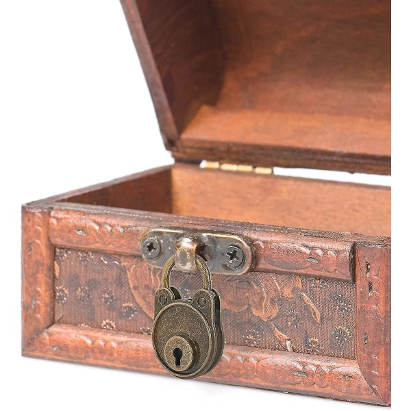 2pack Zinklegering Vintage Antik Stil Mini Hänglås För Smyckeskrin Förvaringslåda Handväska