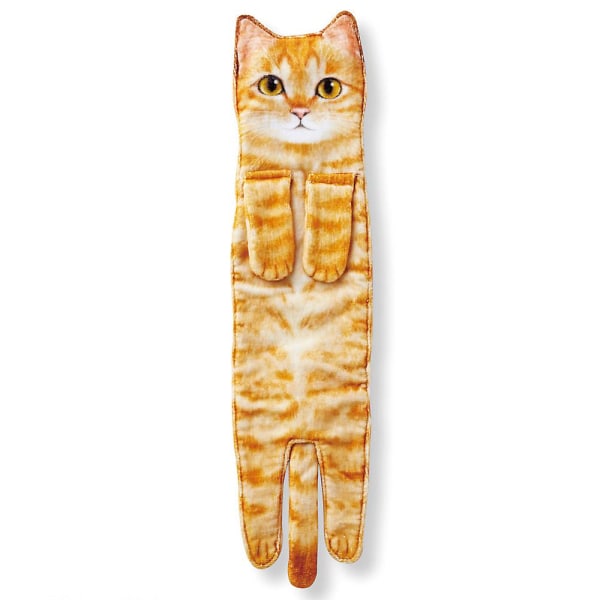 Katthanddukar för badrumskök - Söt katthängande handduk - Dekorativa husdjurshanddukar - Kattdekoration - Roliga inflyttningspresenter för kattälskare (oran)