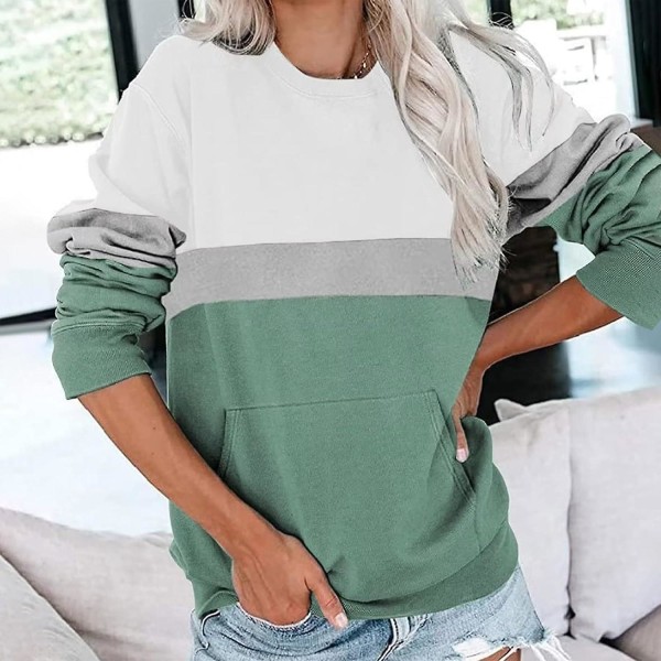 Juletrøje til kvinder, oversized pullover med lommer, stilfuld og hyggelig