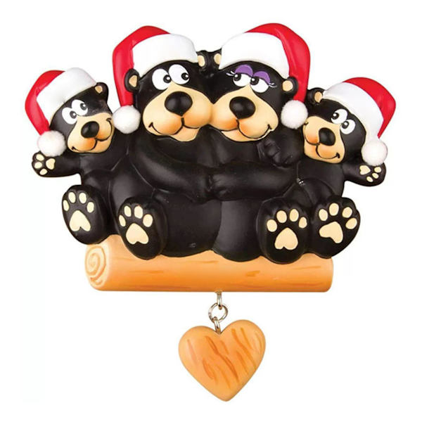 2022 DIY Jule Sort Hund Familie På 2-3-4-5-6 Til Juletræs Ornament A3 4