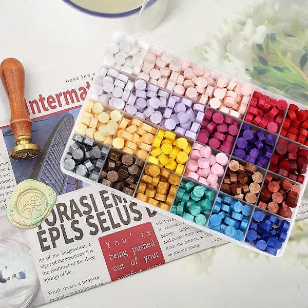 Voksseglperler, voksforseglingsperler for brevforsegling, voksseglperlesett for voksstempelforsegling Style 5