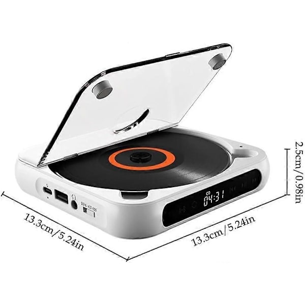 Spelare A-B Upprepa Bluetooth-kompatibel Spelare USB AUX Uppspelning Bilspelarfunktion Minne För Hem white
