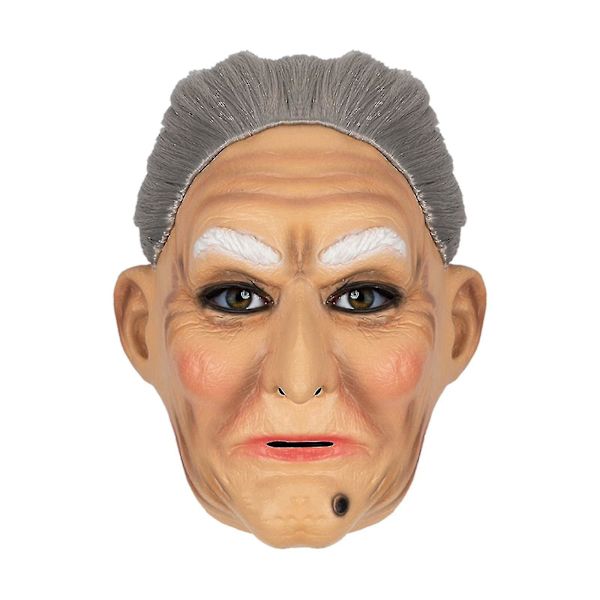 Kjekk Gammel Mann Maske Halloween Skrekk Morsom Latex Full Hodebekledning Morsom Skrekkmaske