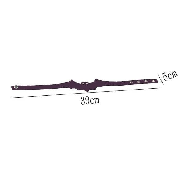 Pu Läder Bat Wing Krage, Krage Rem Nyckelben Halsband purple