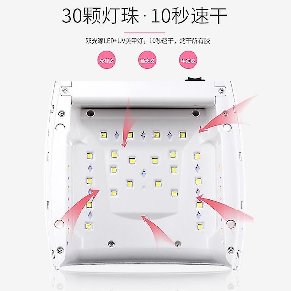 Ladattava ja nopeammin kuivuva UV LED -kynsilamppu, LED-fototerapiakoneen kynsilampunkuivain automaattisella anturilla, ammattimainen kynsilamppu sopii kynsille A