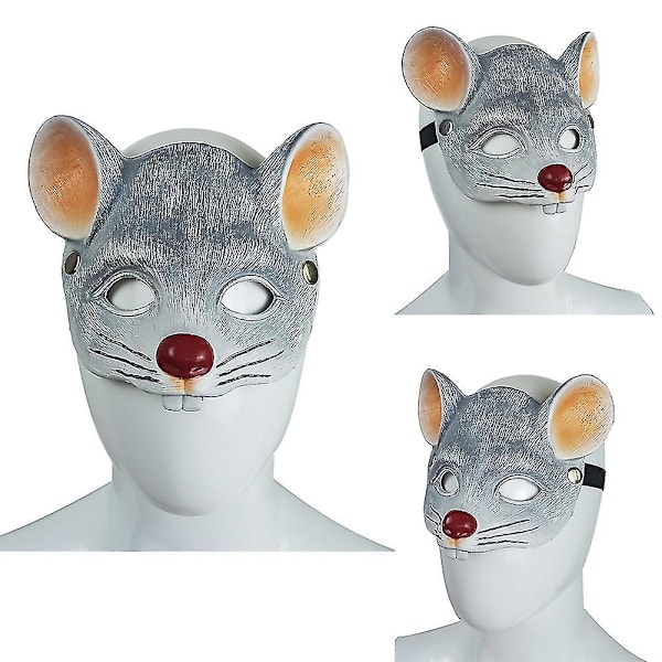 Musmask Barn Maskerad Halloween Cosplay Prop Dark Gray