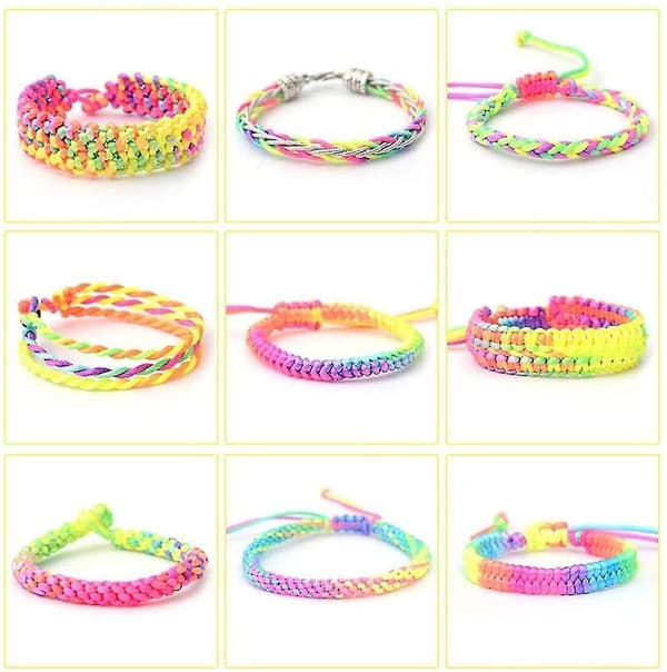 Stretchig armbandssnöre Robust regnbågsfärgad elastisk snöre för smyckestillverkning 1MM 100M